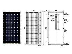 Mono panel with 72pcs cells